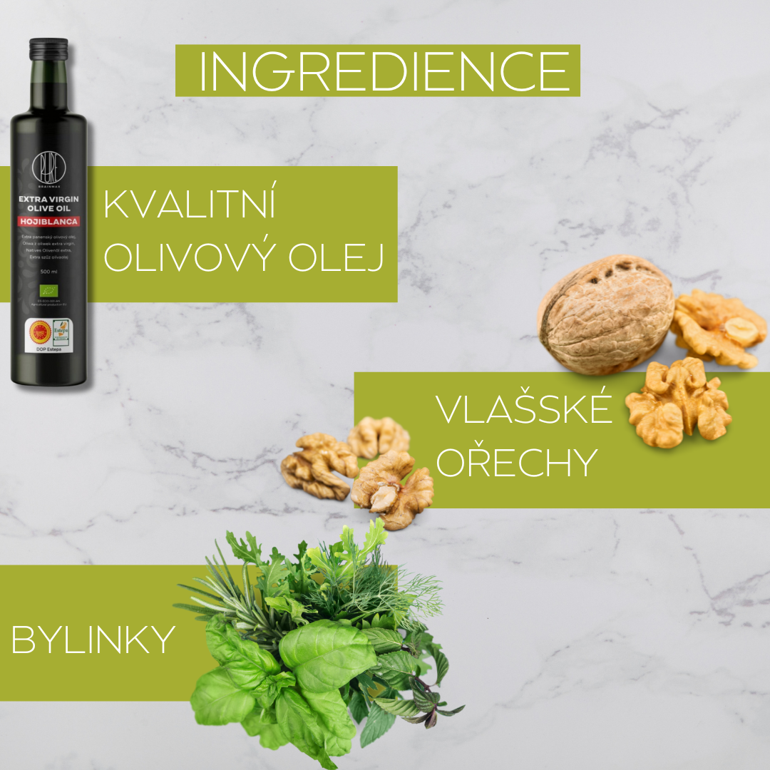 ingredience na domaci pesto